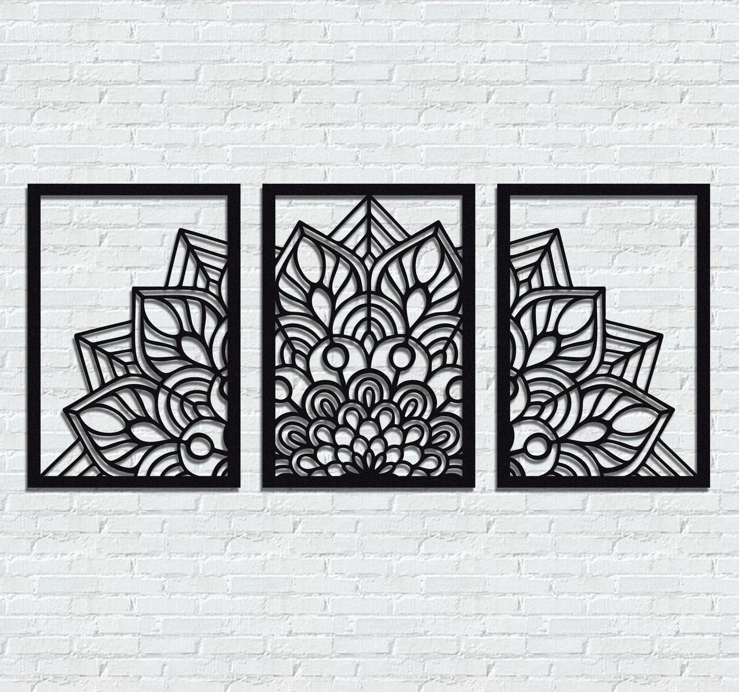 Black Metal Mandala Wall Art