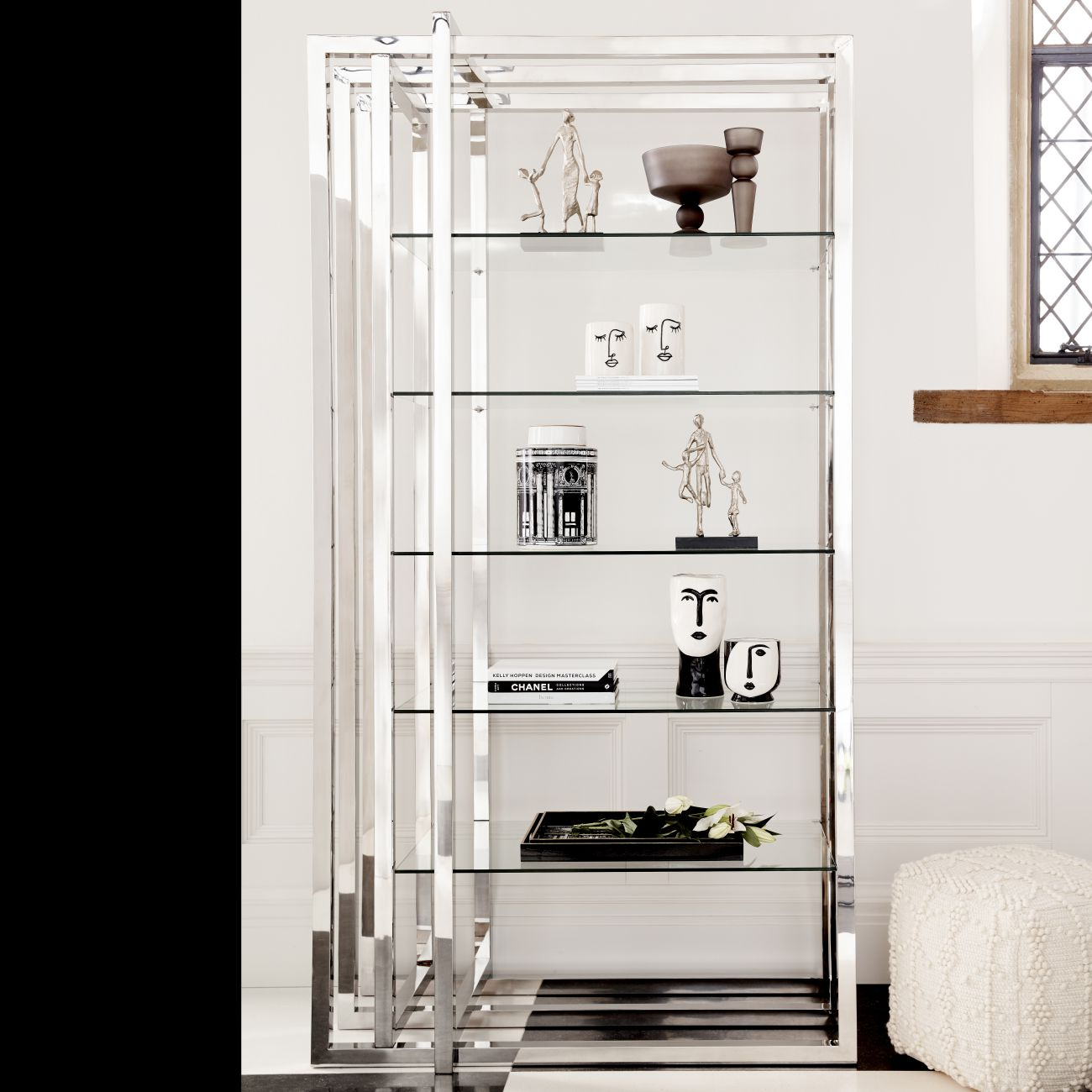 Pewter Steel Display Unit