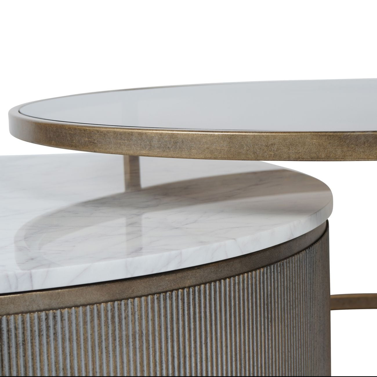 Gold Marble Set of 2 Nesting Tables