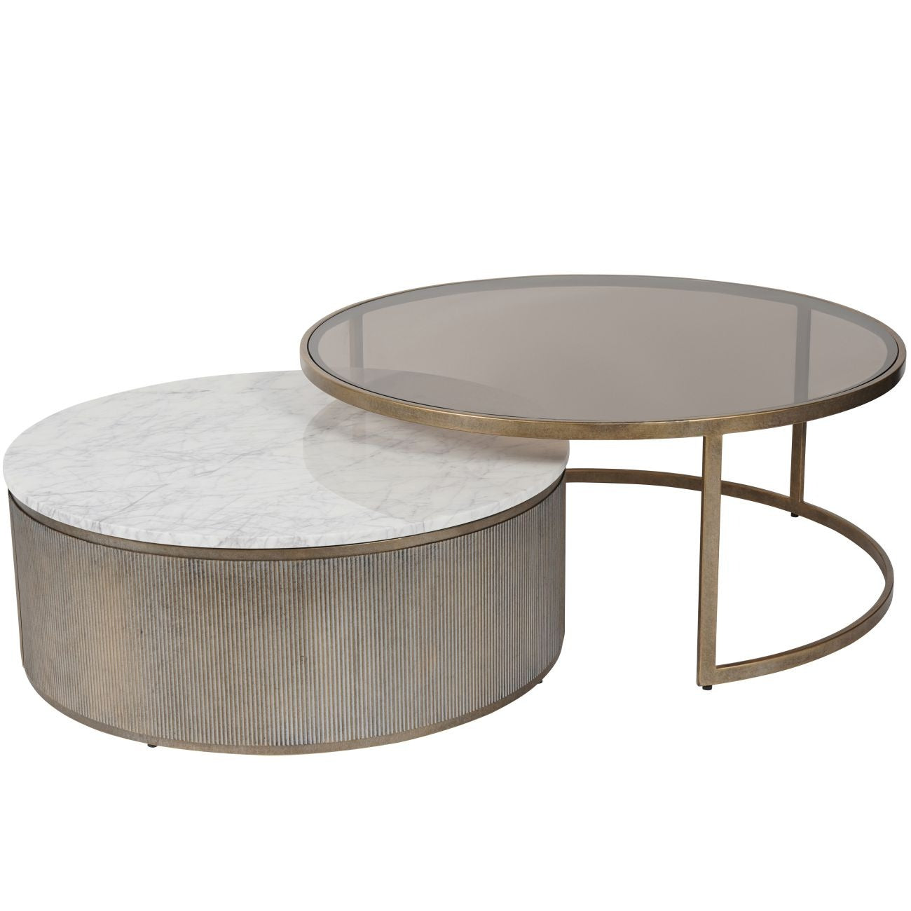 Gold Marble Set of 2 Nesting Tables