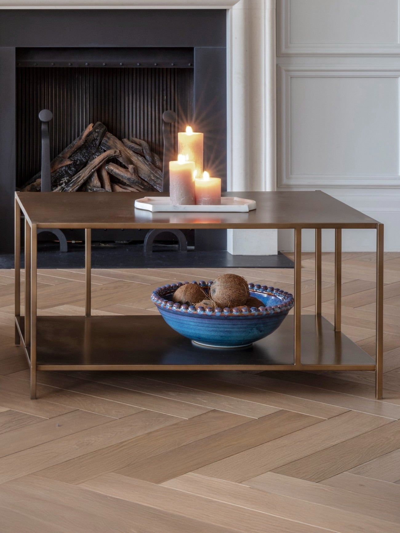 Brushed Bronze Coffee Table