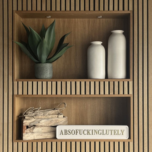 Cream and Gold 'Absof*ckinglutely' Sign