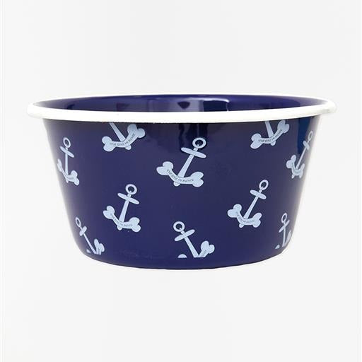 Blue Anchor Pet Bowl