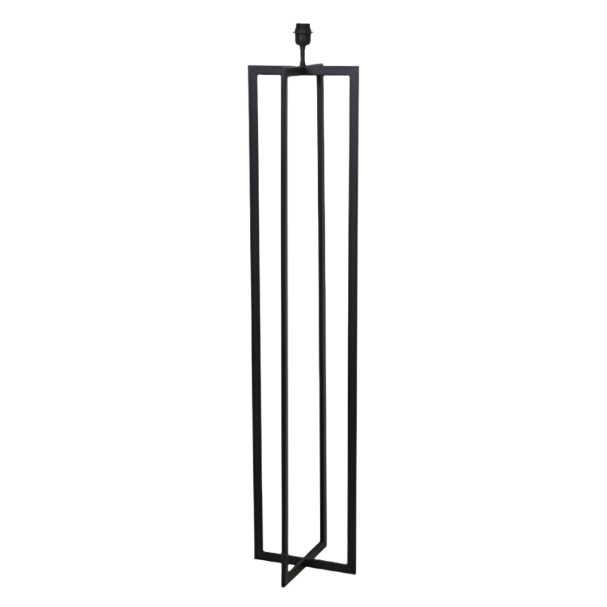 Black Metal Cross Floor Lamp