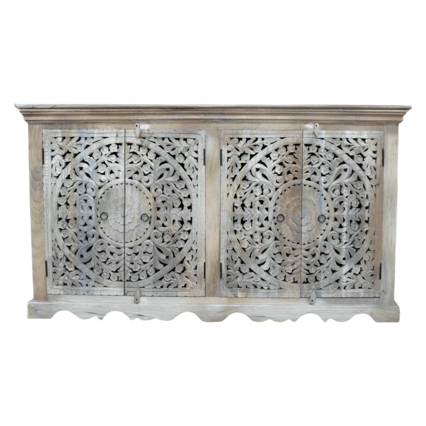 Carved Ornate Mango Wood Cabinet