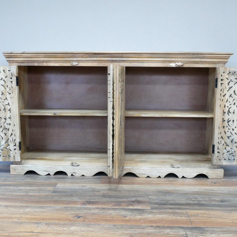 Carved Ornate Mango Wood Cabinet