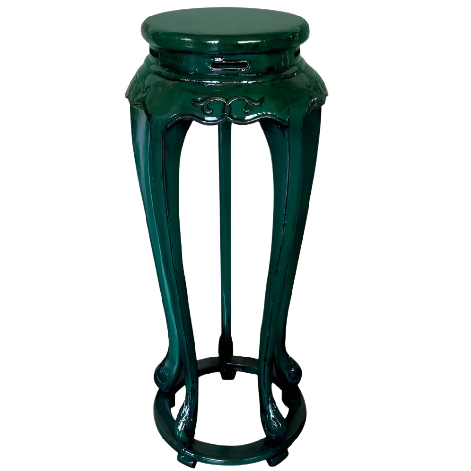 Elevate your space with the Chinoiserie Green Flower Stand, a bold statement piece inspired by classic Chinese design. Its deep green glossy finish and intricate detailing create a striking contrast that commands attention. Perfect for showcasing your favourite blooms while adding an exotic, daring touch to any room!