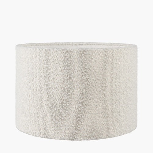 Cream Rowen Cylinder Lampshade with Boucle texture
