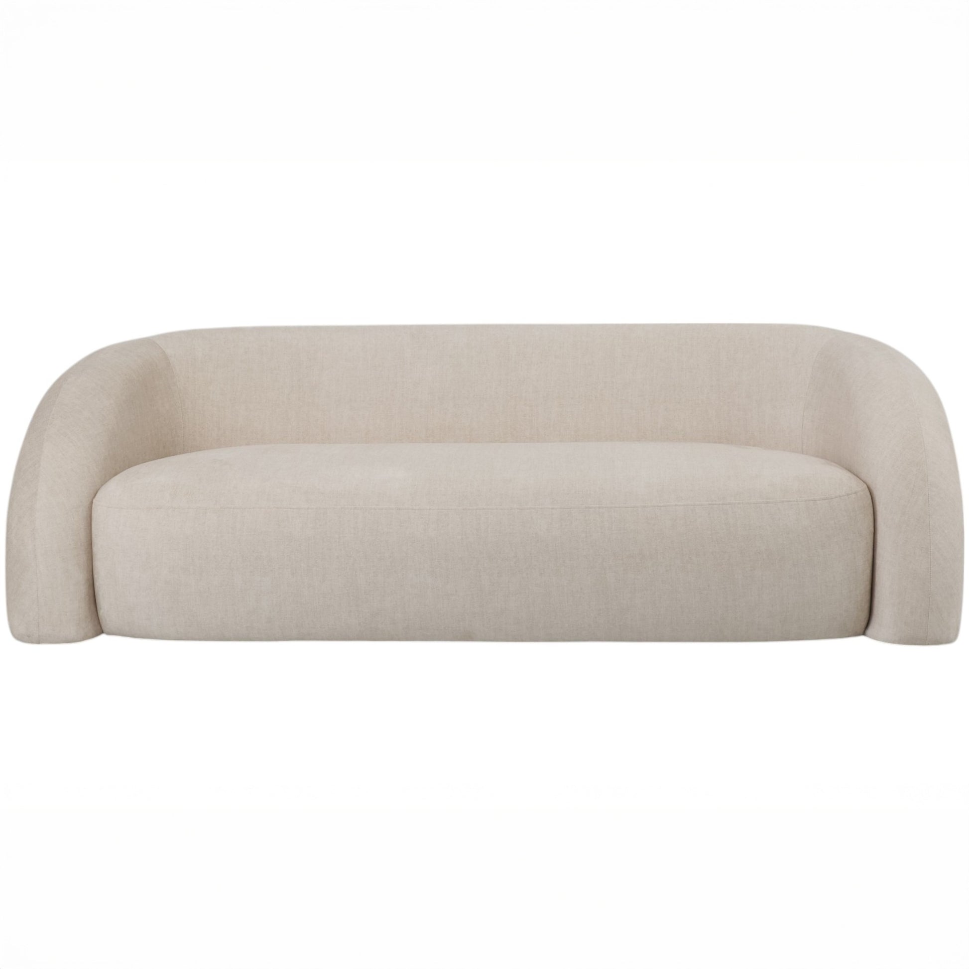 Beige sofa on a white background