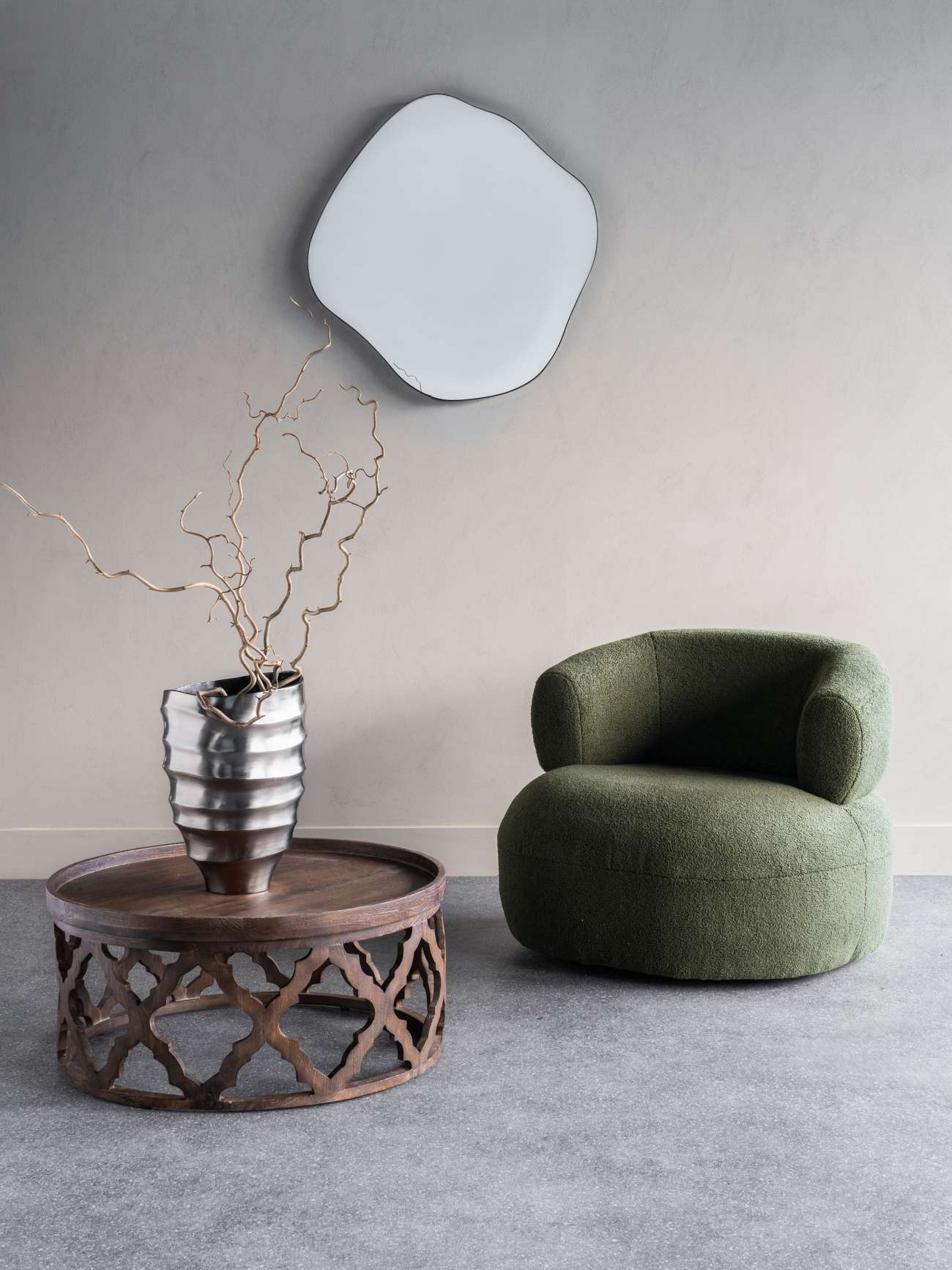 Daliesque Dark Metallic Finish Mirror