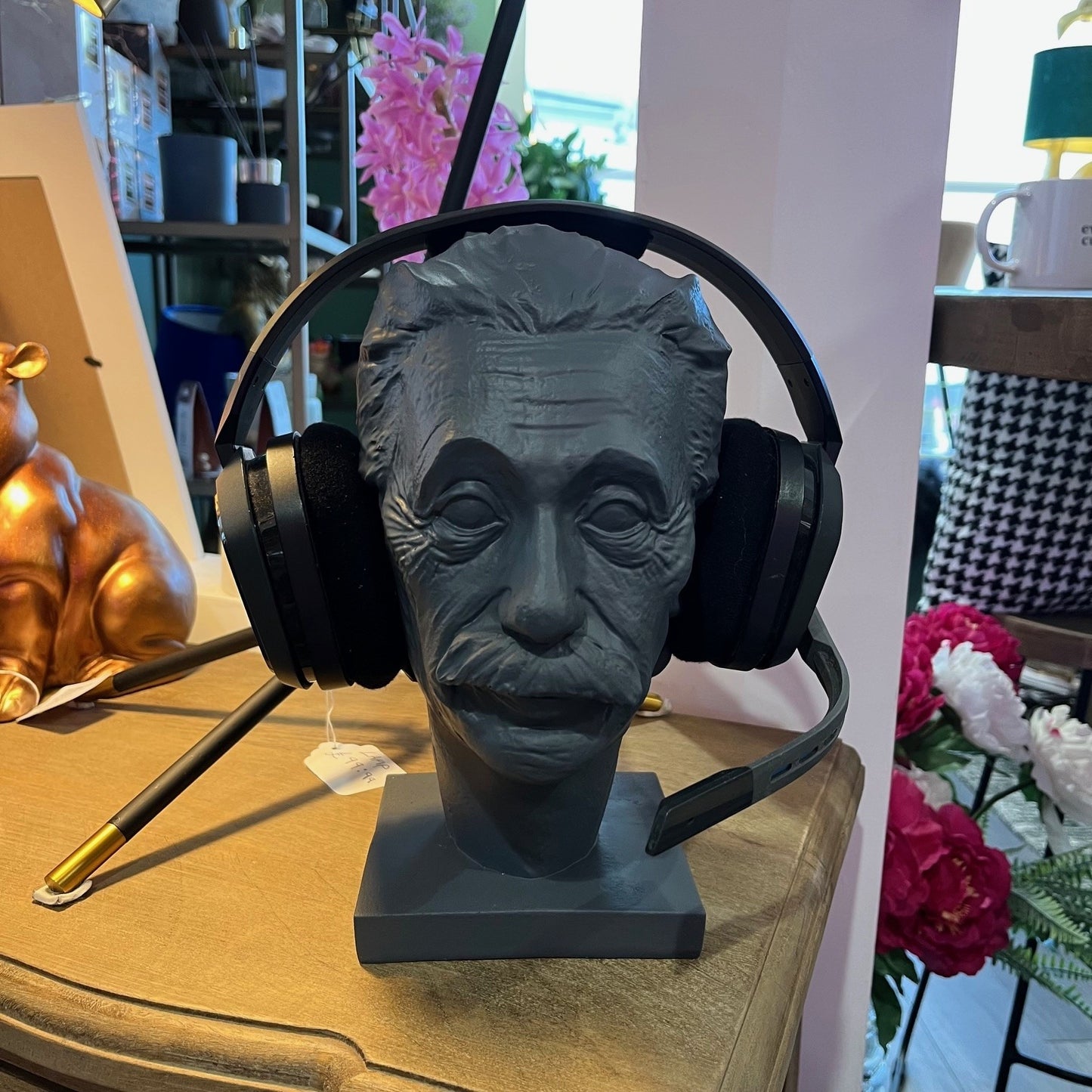 Grey Einstein Ornament / Headphone Holder