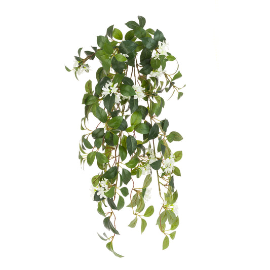 Faux Plant White Jasmine Flower Green Stem Bush