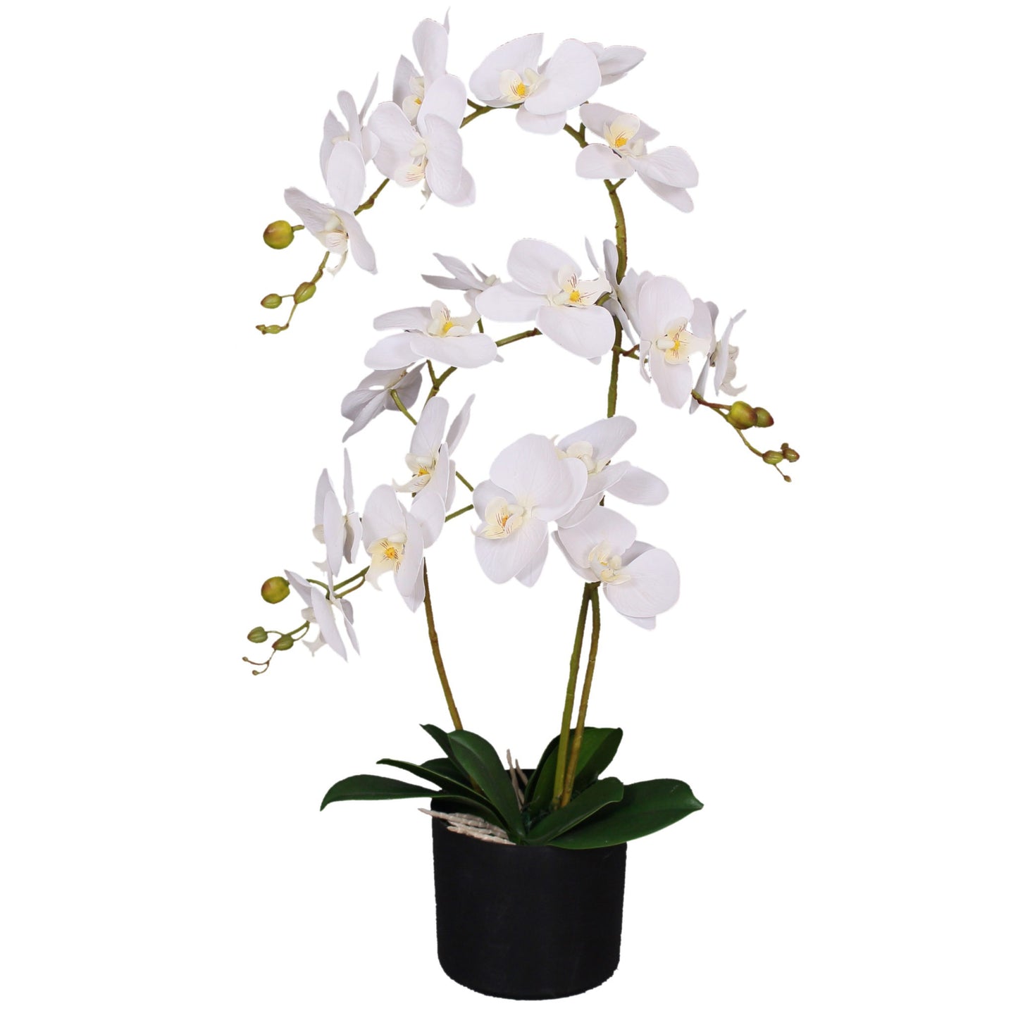 Faux Potted White Orchid Plant