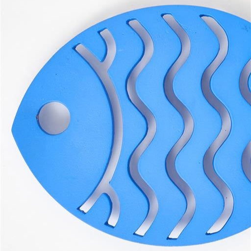Blue Fish Metal Trivet