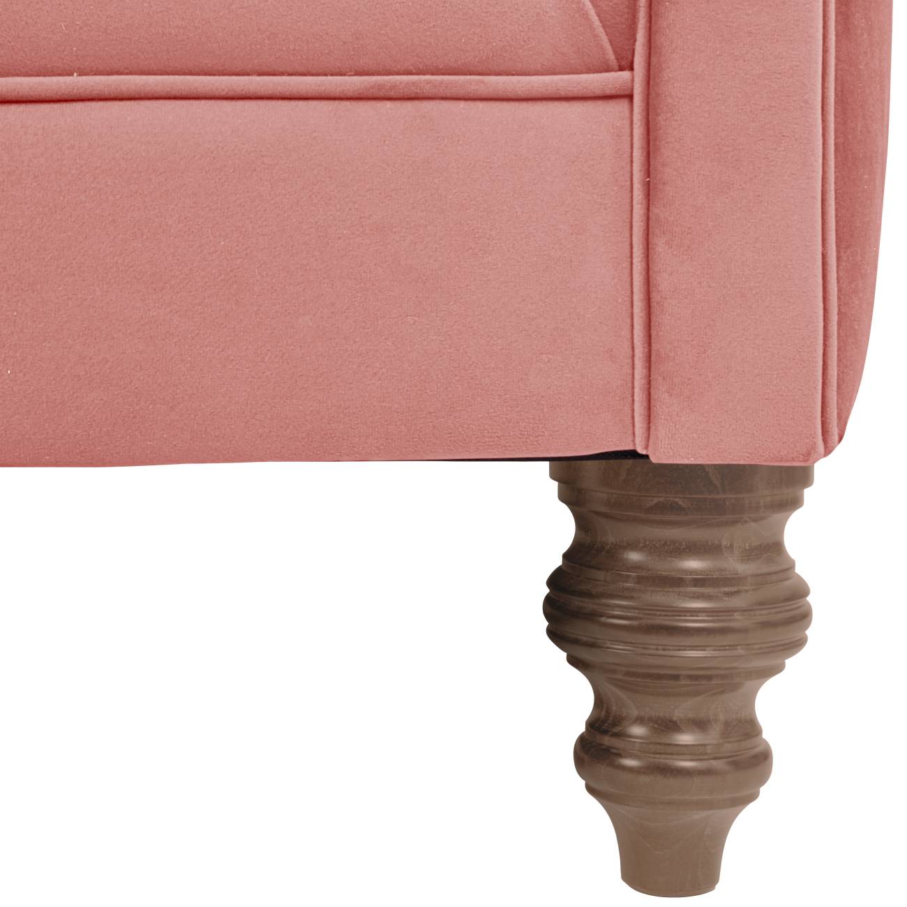 Flamingo Pink Velvet Chesterfield Sofa Photo 3
