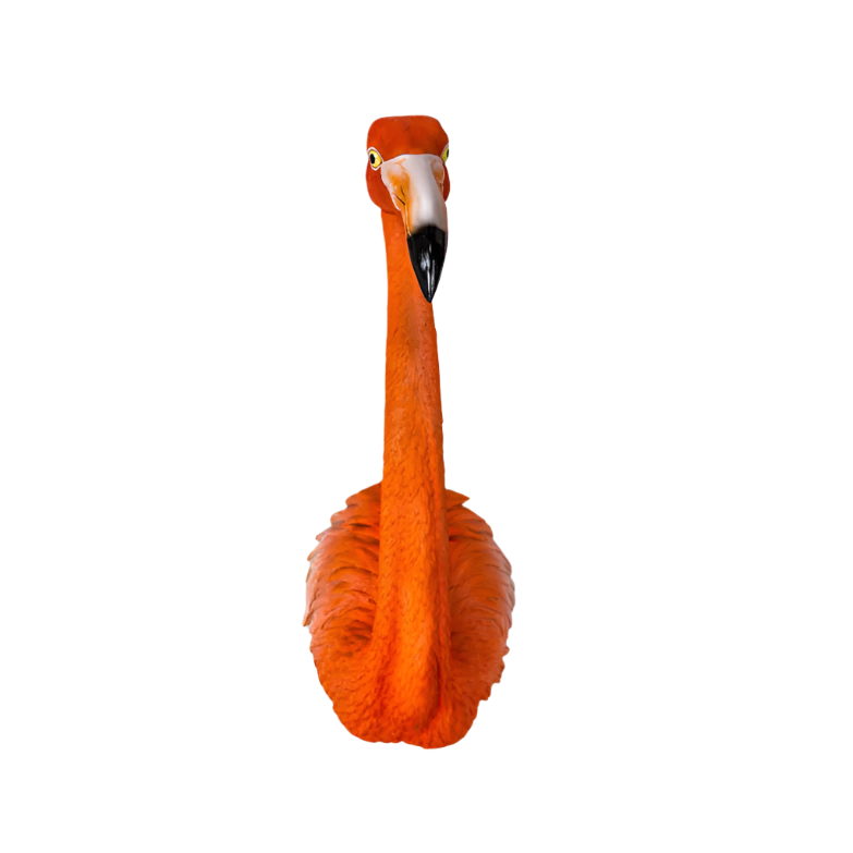 Pink Flamingo Head Wall Decoration