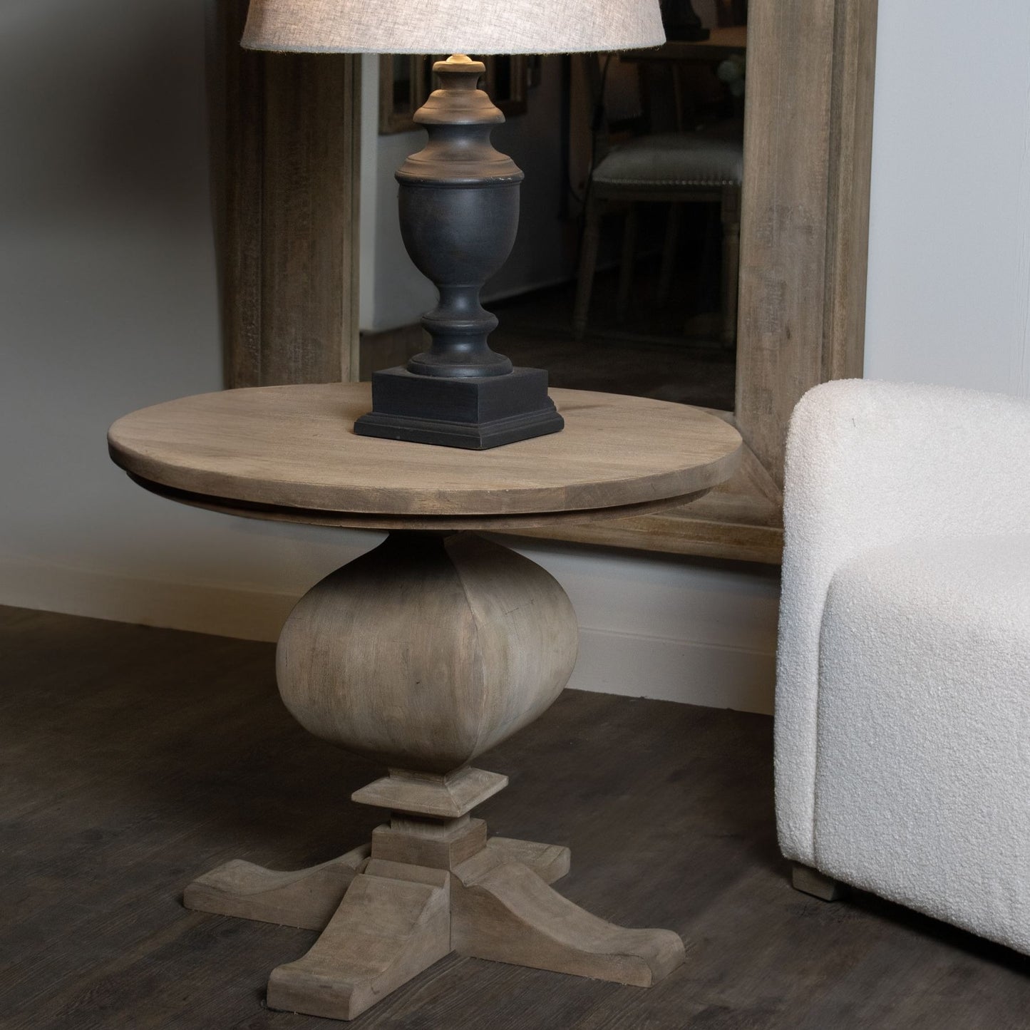 French Mango Wood Side Table