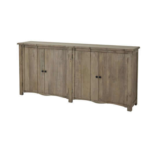 French Mango Wood Four Door Sideboard