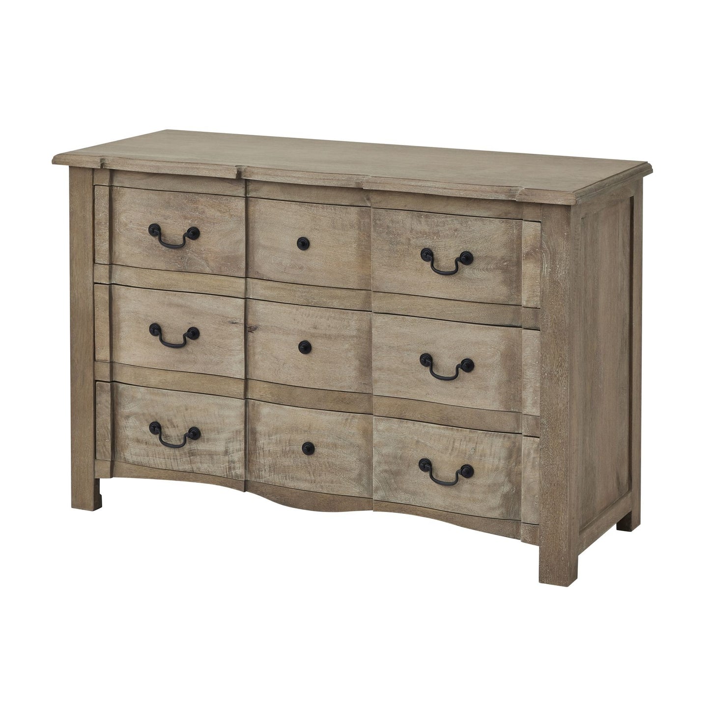 French Mango Wood 3 Drawer Chest