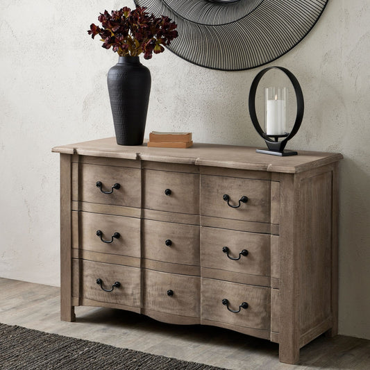 French Mango Wood 3 Drawer Chest