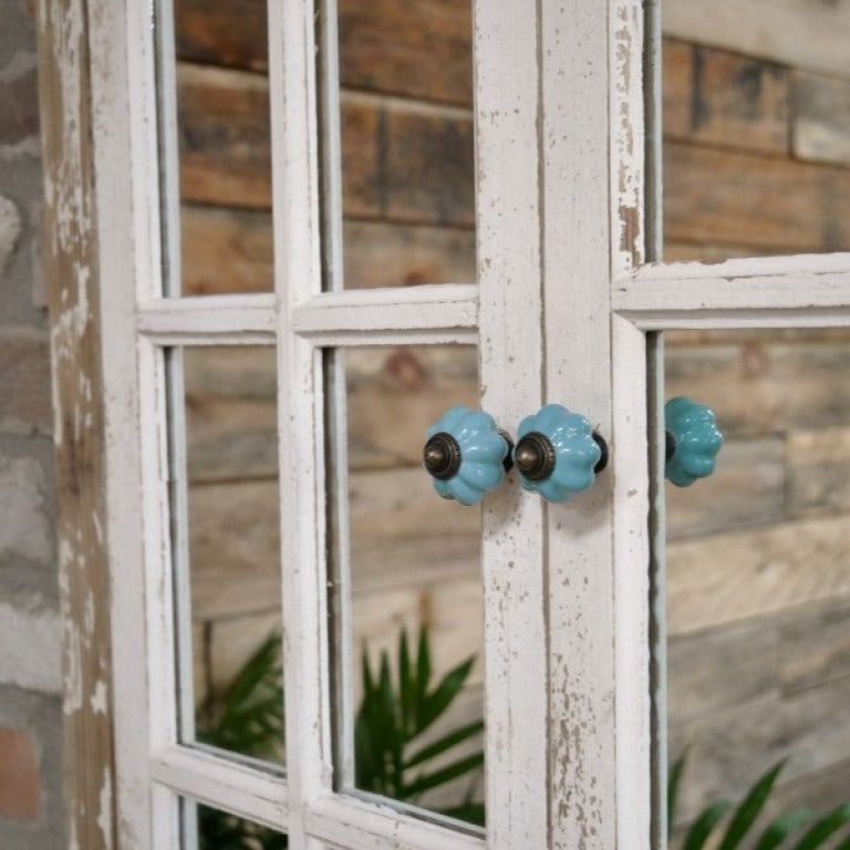 Transform your space with this daring French Window Style Wall Mirror. Its large size and intricate pane detailing evoke rustic French charm, creating a bold focal point that elevates any room. Perfect for adding character and a touch of vintage elegance to your home decor.