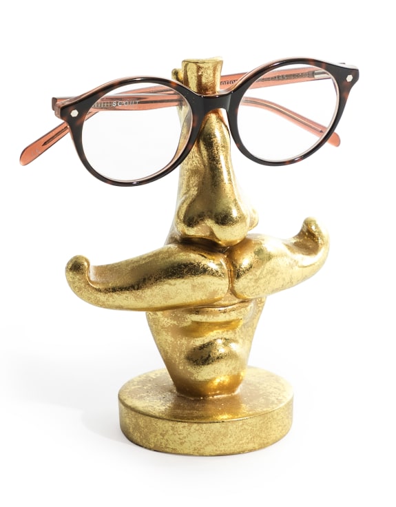 Gold Moustache Glasses Stand