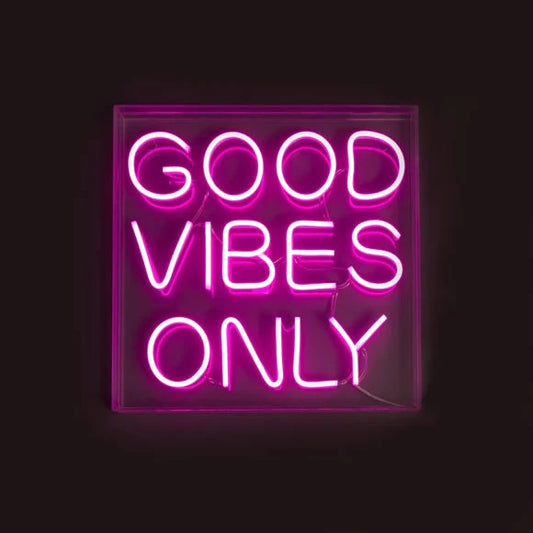 Good Vibes Only Pink Neon LED Light