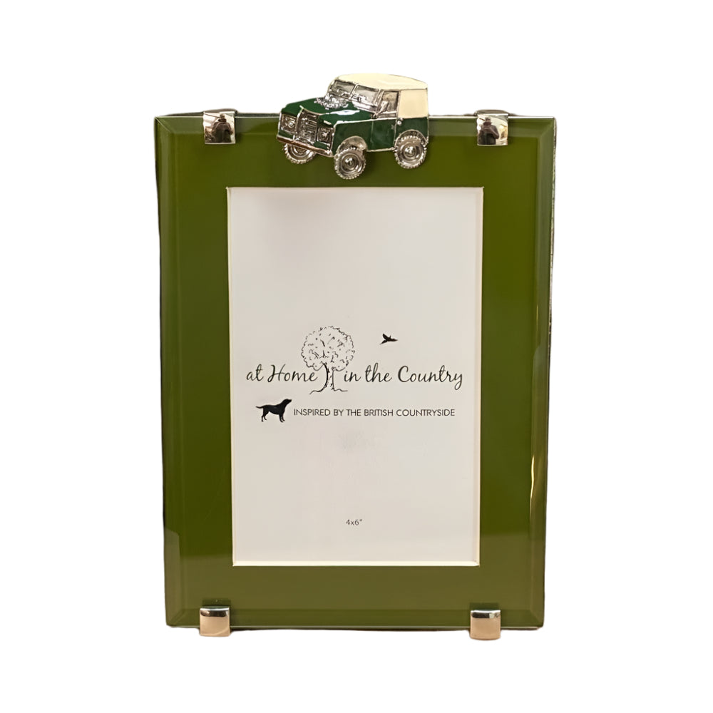 Green Land Rover Photo Frame