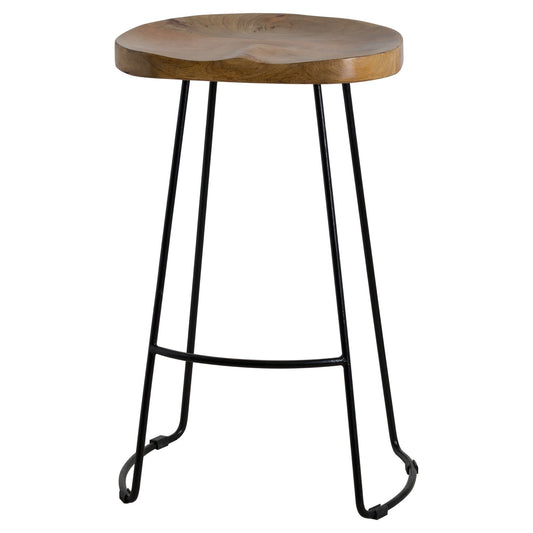 Hard Wood Sculpted Bar Stool