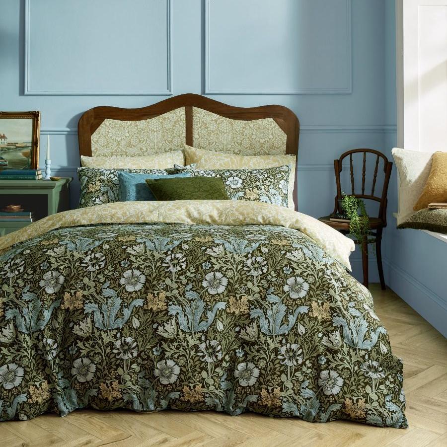 William Morris At Home - Compton Olive Green Bedding