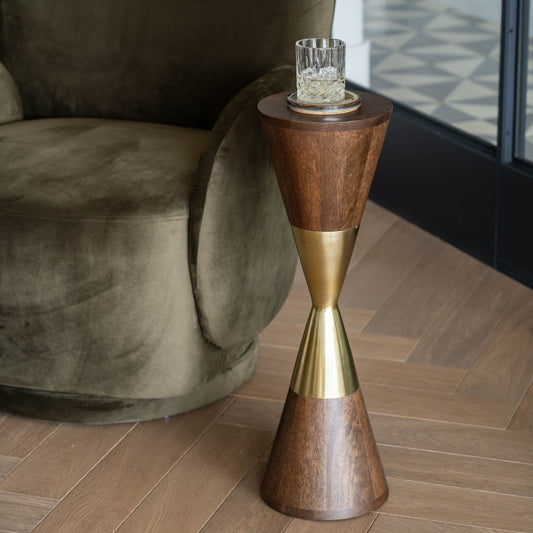 Wooden Hourglass Coffee Table