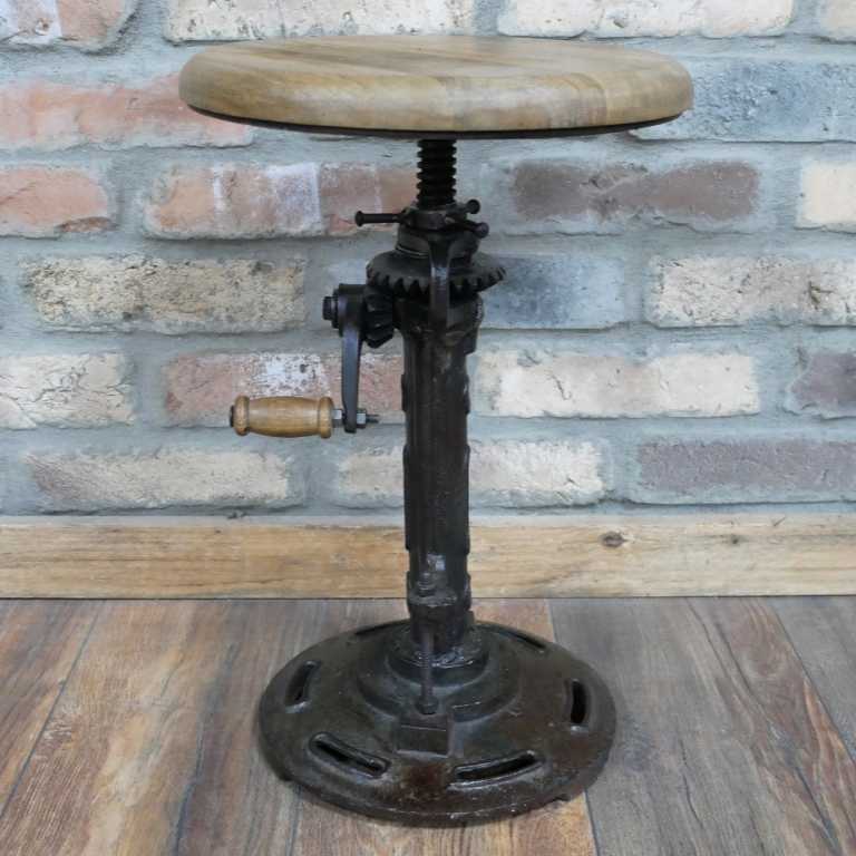 Industrial Crank Stool