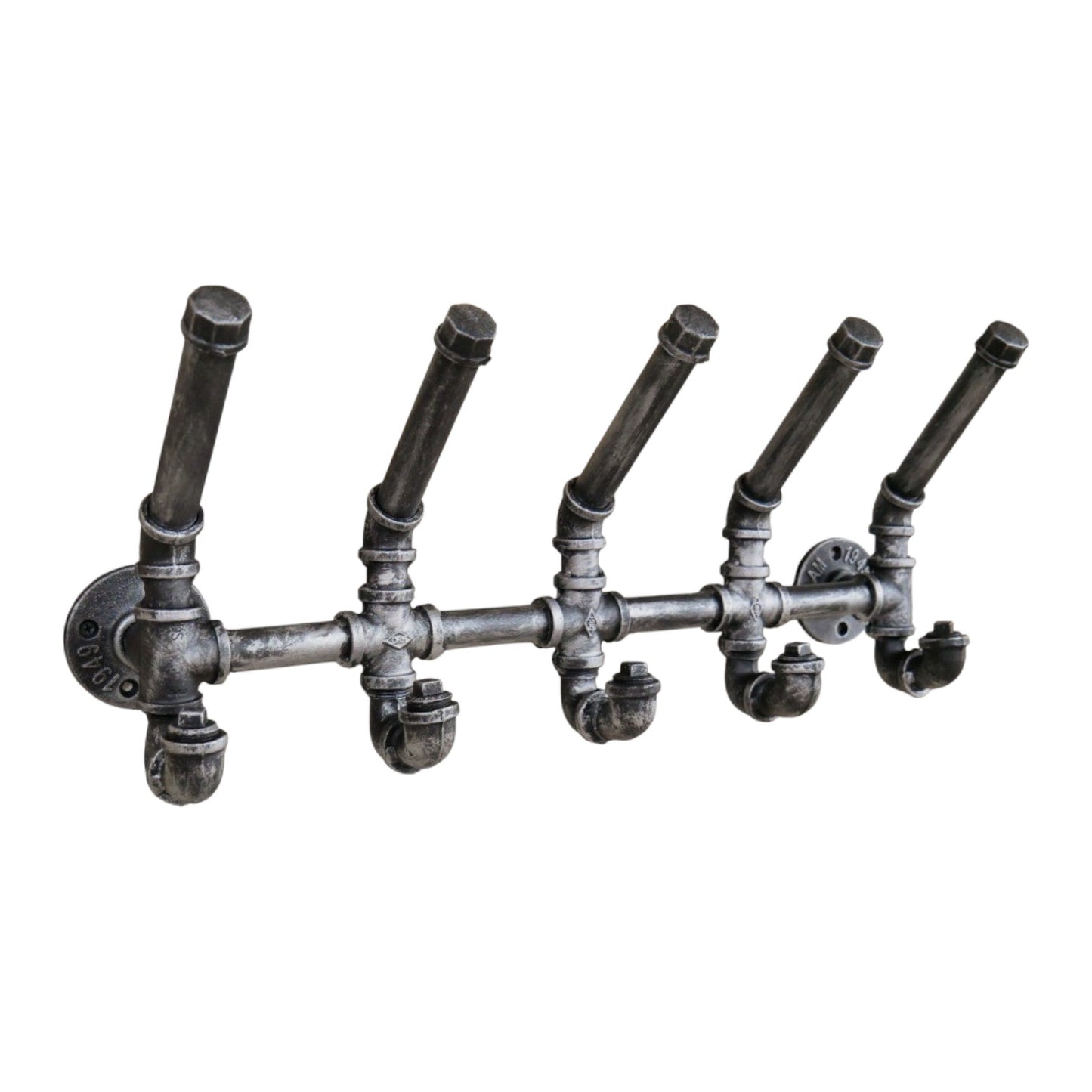 Crafted from genuine steel, this Industrial Pipe Coat Hook set injects a bold steampunk vibe into any space. With five sturdy hooks, they offer practical storage while transforming your walls with an edgy, industrial flair. Perfect for those who dare to redefine their home decor and want to say goodbye to boring coat organisation!