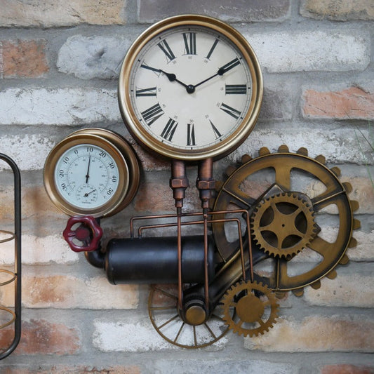 Introduce a daring industrial flair to your space with the Steampunk Pipe Wall Clock. Crafted to evoke vintage machinery, its bold design transforms any room into a conversation starter. This striking clock blends industrial charm with artistic edge, making your home decor truly unforgettable.