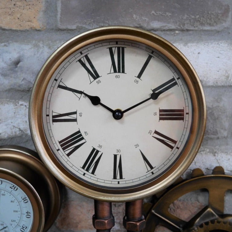 Introduce a daring industrial flair to your space with the Steampunk Pipe Wall Clock. Crafted to evoke vintage machinery, its bold design transforms any room into a conversation starter. This striking clock blends industrial charm with artistic edge, making your home decor truly unforgettable.