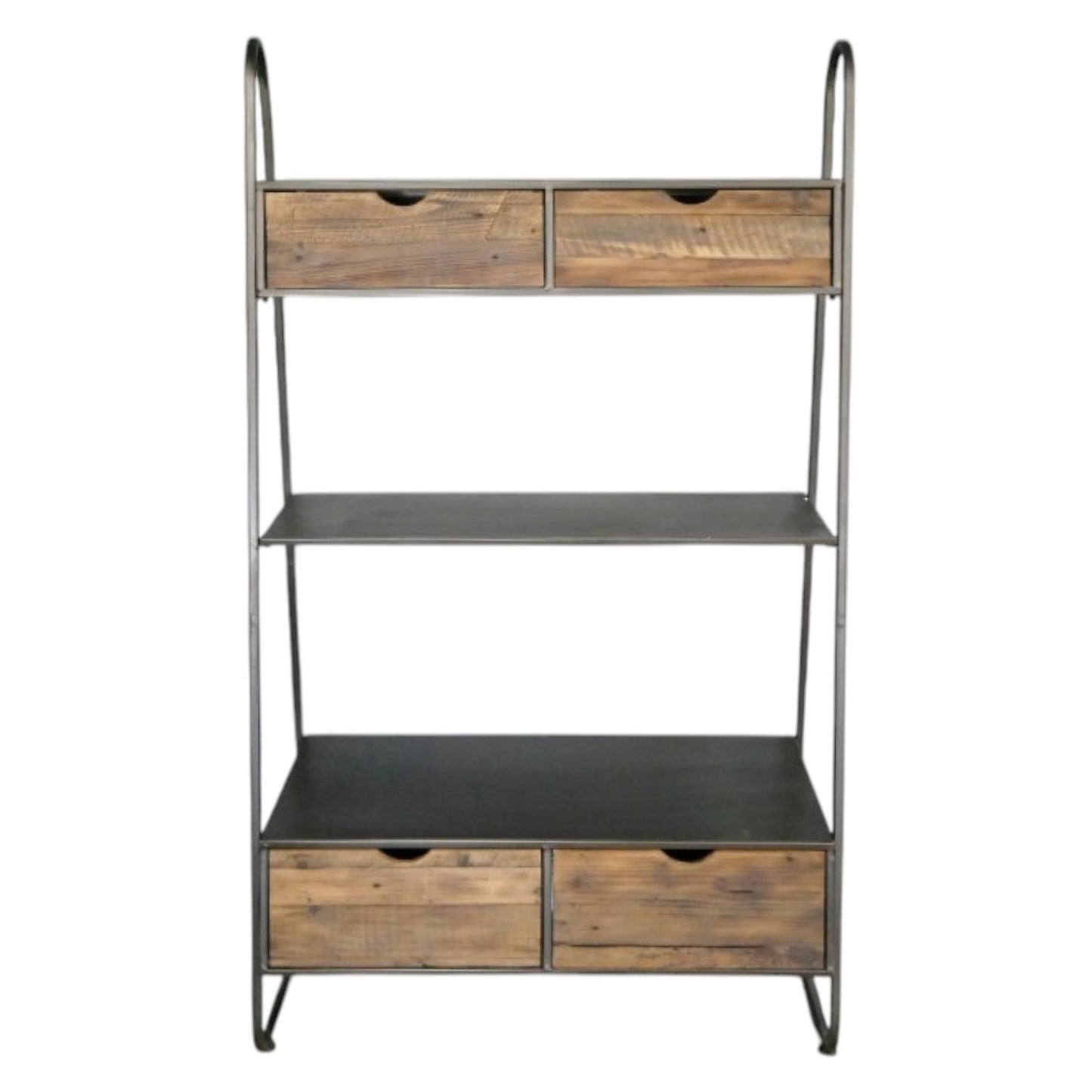 Industrial Standing Wood Shelf