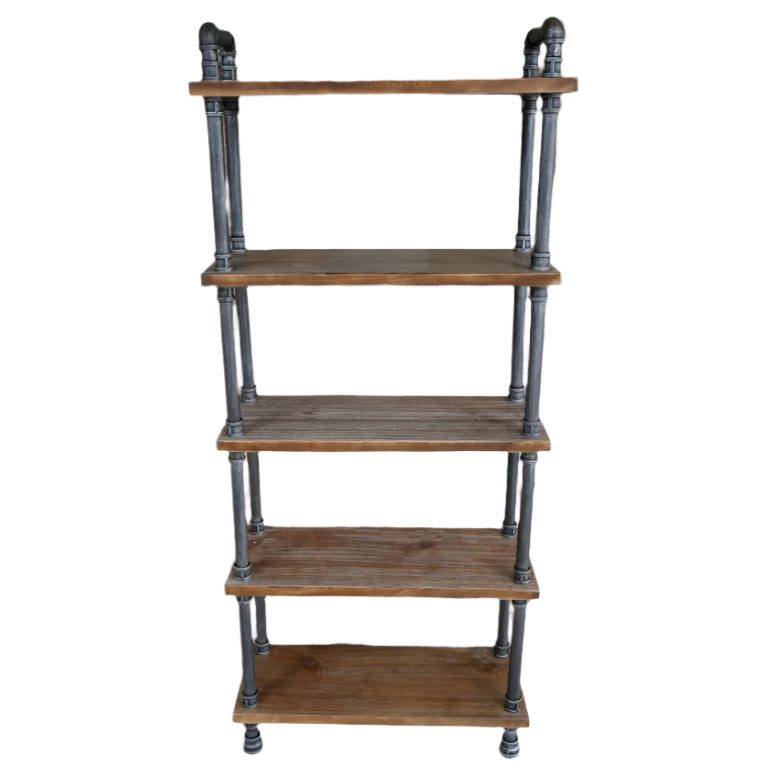 Elevate your space with the bold Industrial Pipe Shelving Unit, where rugged steel pipes meet warm, rustic wooden shelves. Standing 176cm tall, this striking piece commands attention while offering support and generous storage! Add a modern, robust twist to your home decor style!