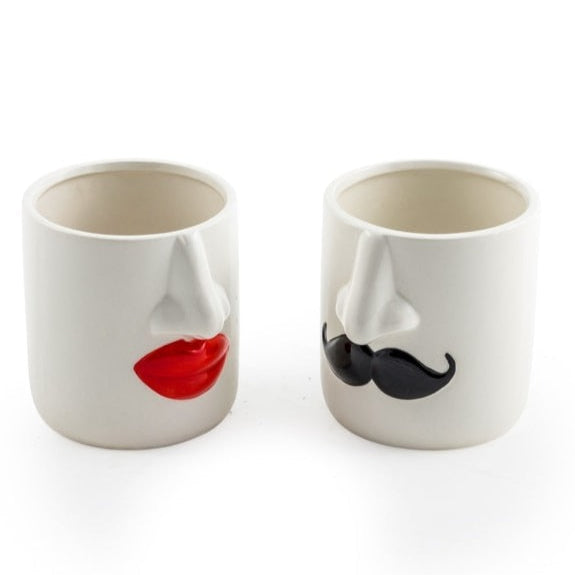 White Ceramic Lady & Gentleman