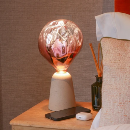 Large Handblown Copper Swirl E27 Edison Lightbulb