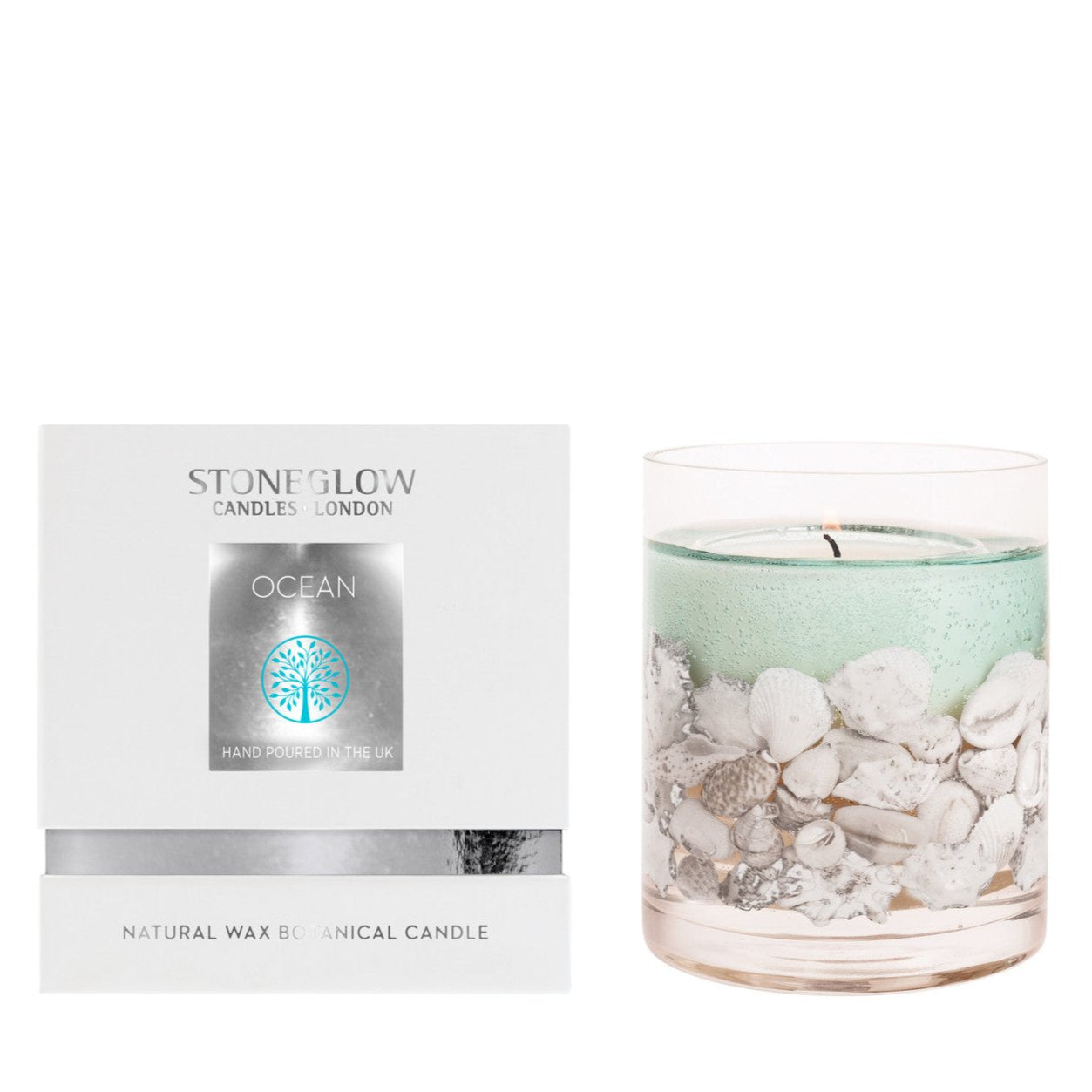 Nature's Gift Ocean Scented Natural Wax Gel Tumbler Candle