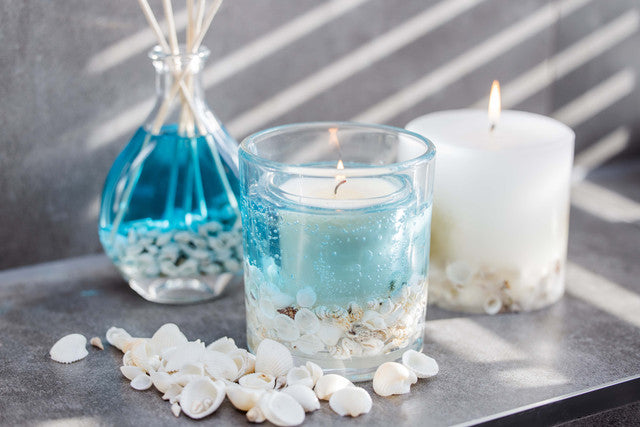 Nature's Gift Ocean Scented Natural Wax Gel Tumbler Candle