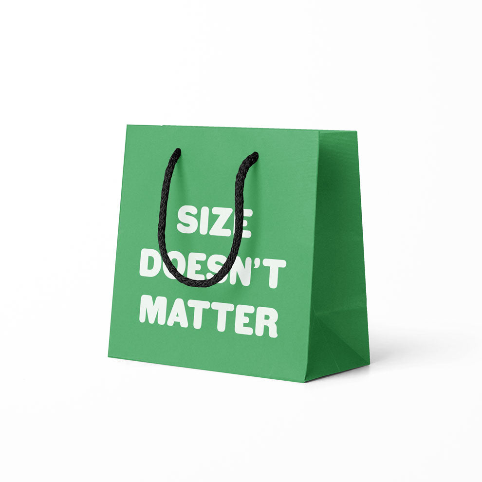 Green 'Size Doesn't Matter' Gift Bag