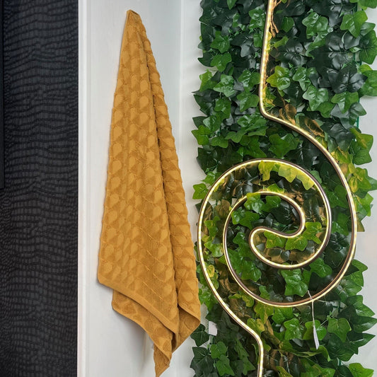 Ochre Yellow Teadrop Bath Linen