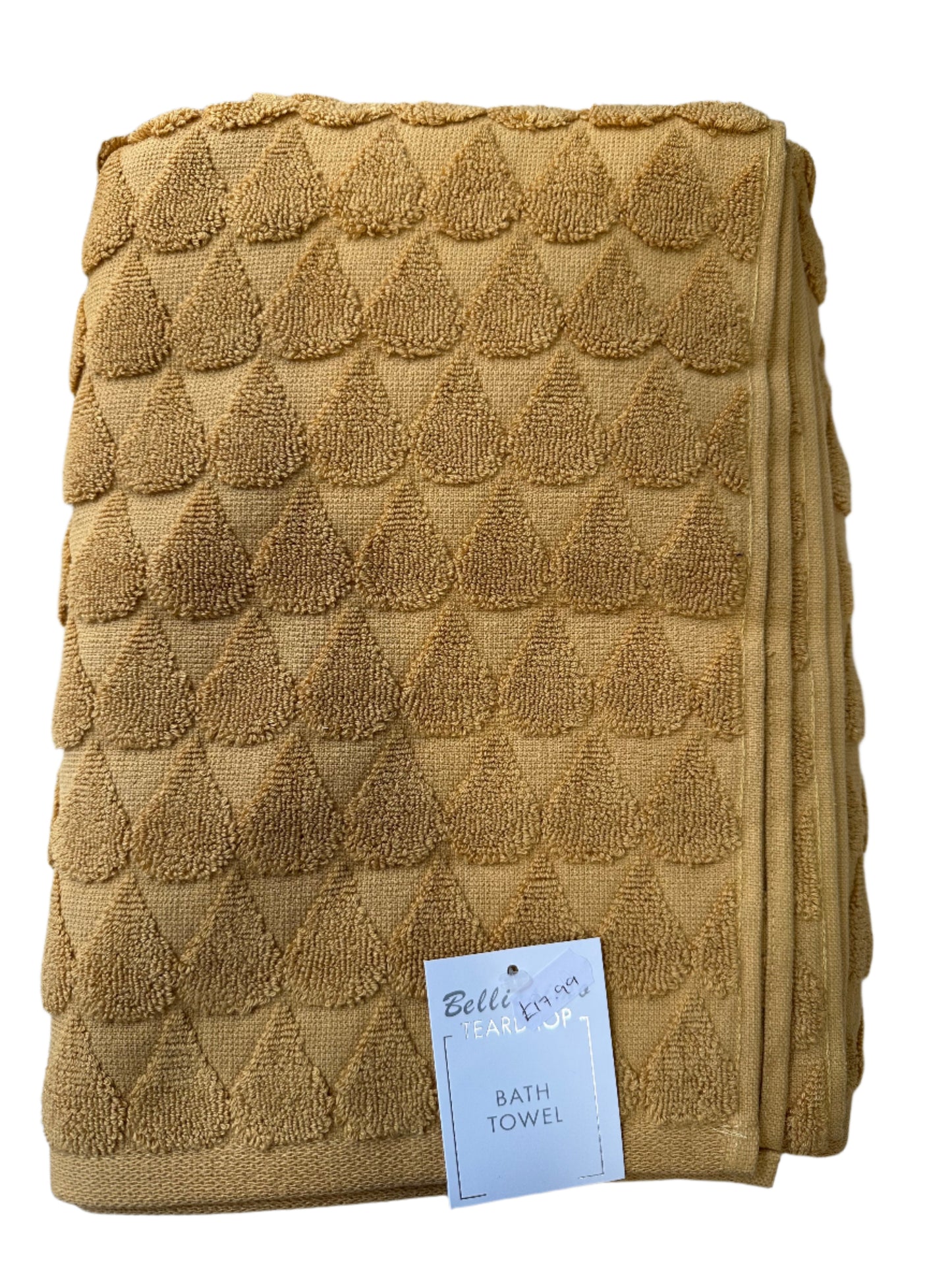 Ochre Yellow Teadrop Bath Linen