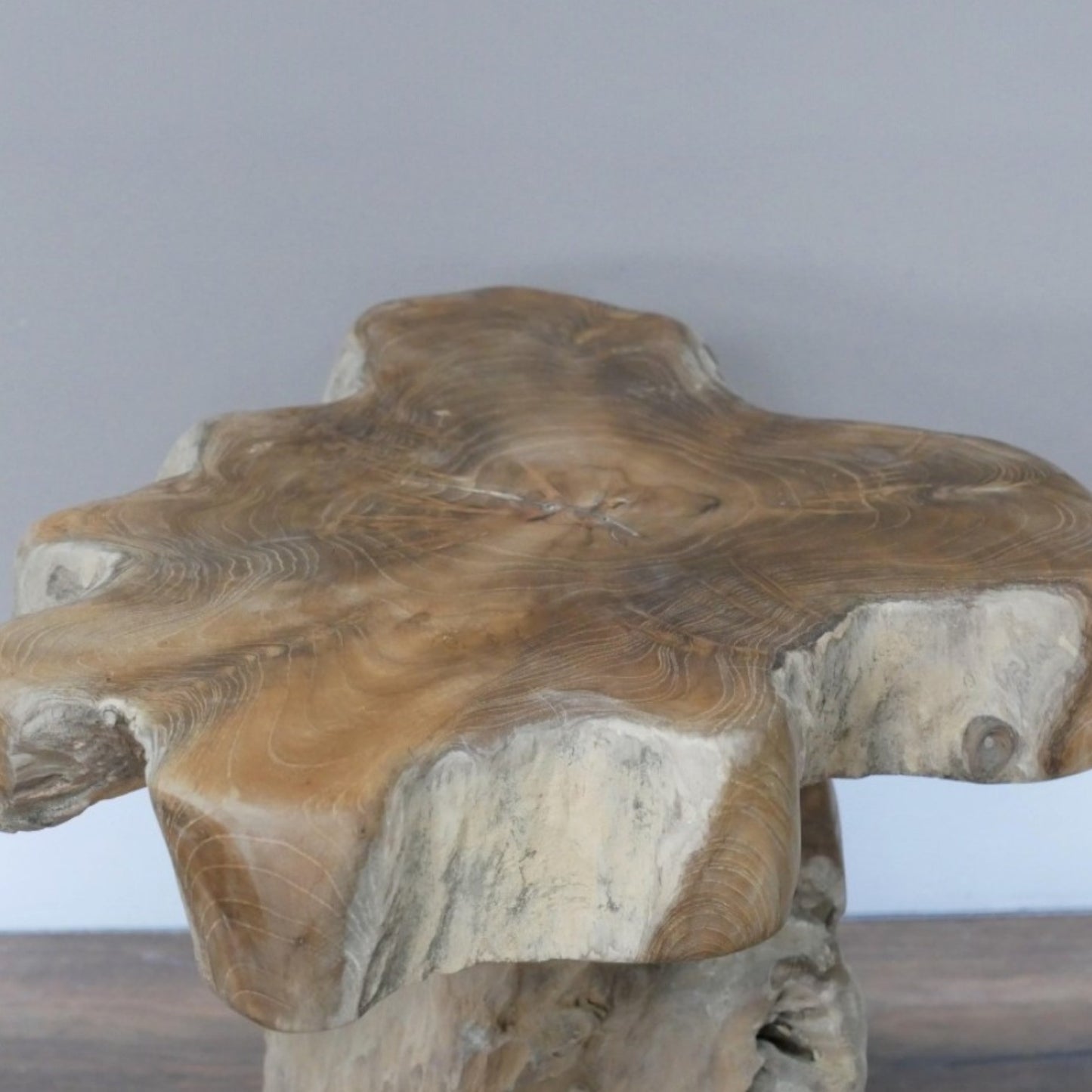 Embrace the wild beauty of the Organic Rustic Wood Side Table, made from natural teak root! Its one-of-a-kind abstract shape brings a charming rustic edge to any home, serving as a bold statement piece that’s as functional as it is striking. Use it as a table or plant stand to inject raw, untamed elegance into your space.