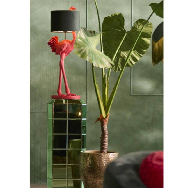 Pink Ostrich Lamp