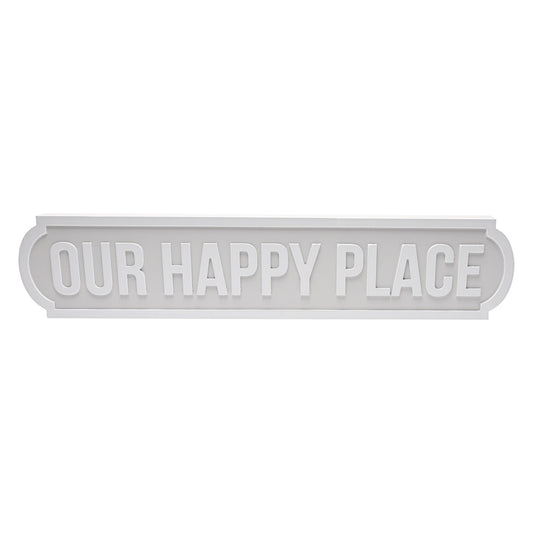'Our Happy Place' Wooden Sign