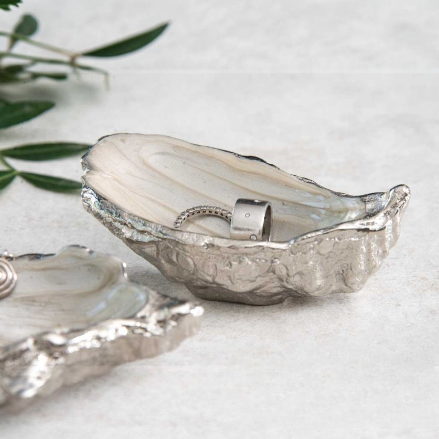 Silver Oyster Jewellery Dish