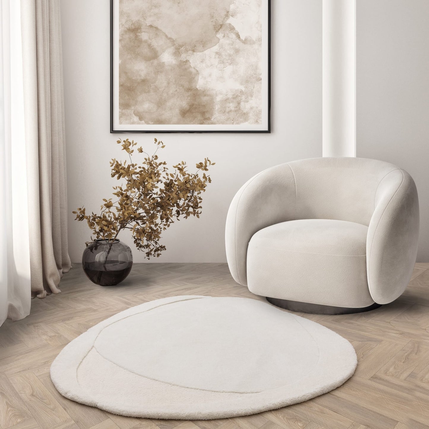 Cream Pebble Rug