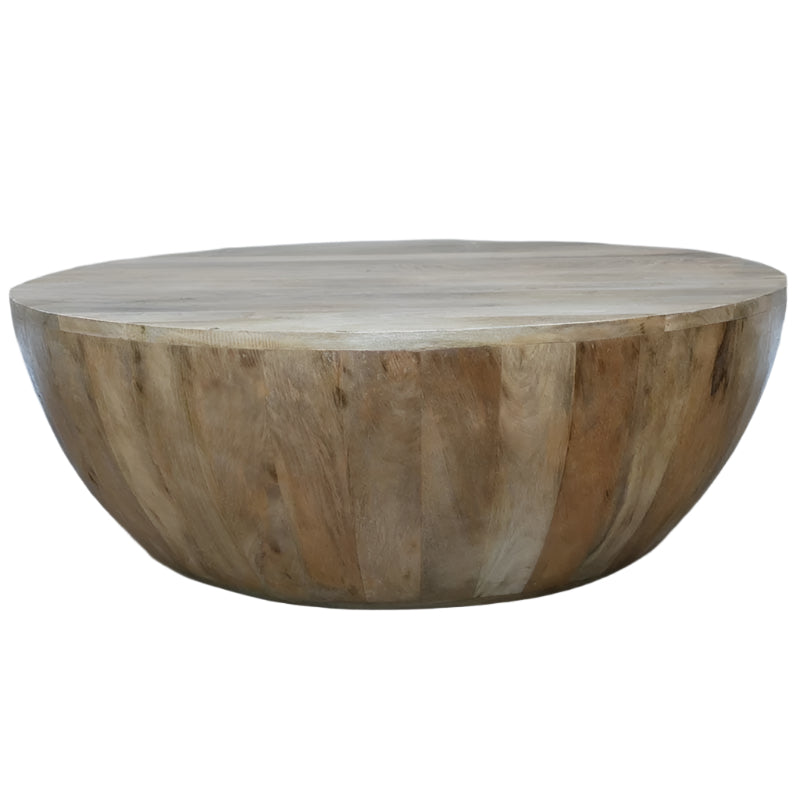 Round Mango Wood Coffee Table